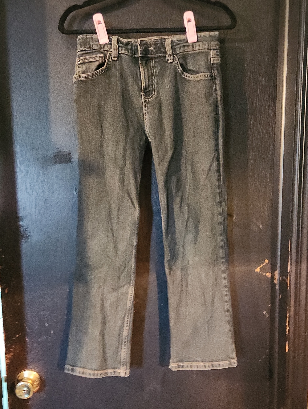 Cat & Jack Boys Size 12 Boot Cut Jeans in Dark Blue